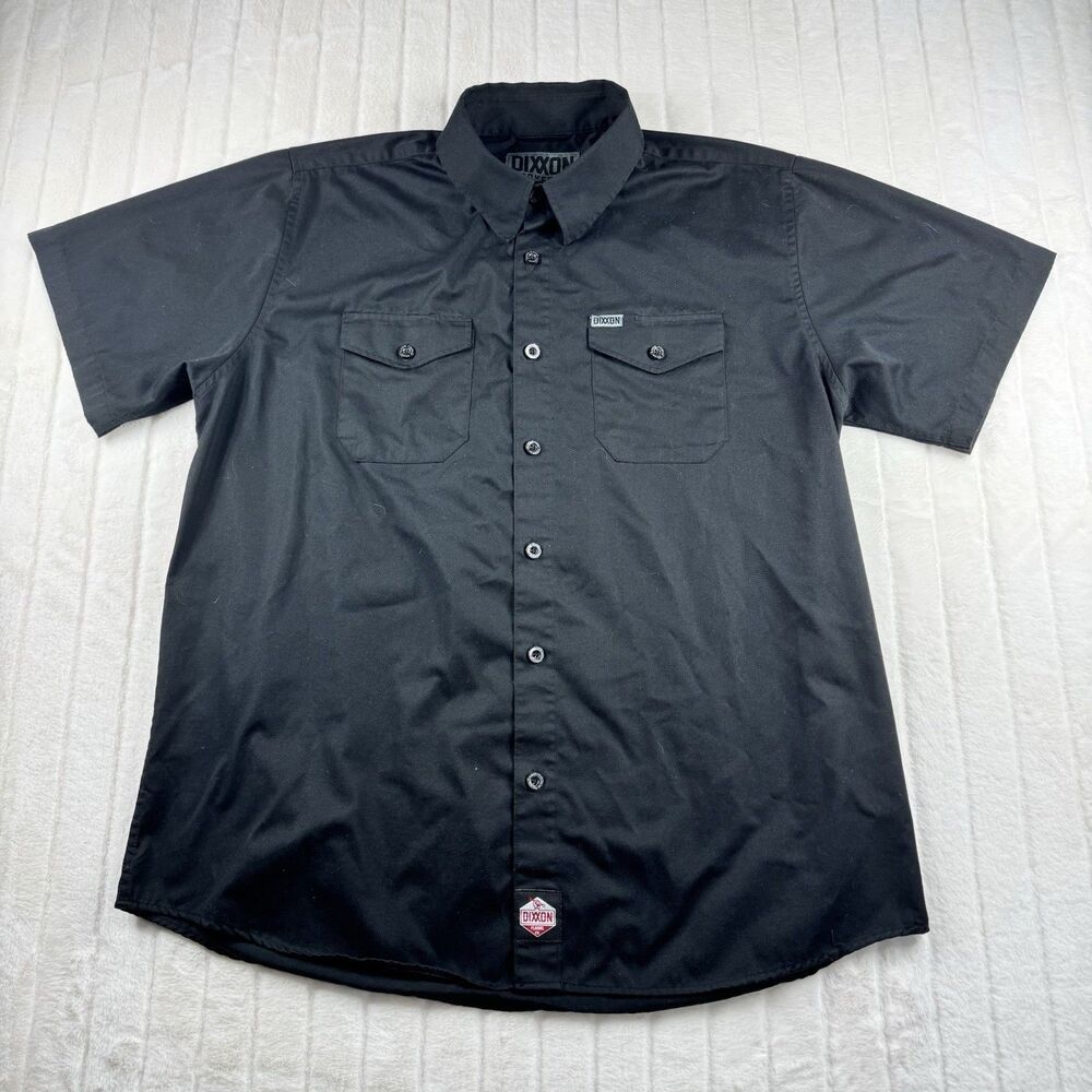 Dixxon Flannel Co. Men Black Workforce Form & Function Button Down Shirt Size XL